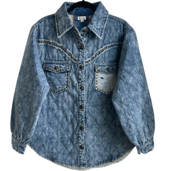 POL Dust & Denim Shacket - Picture 4 of 16